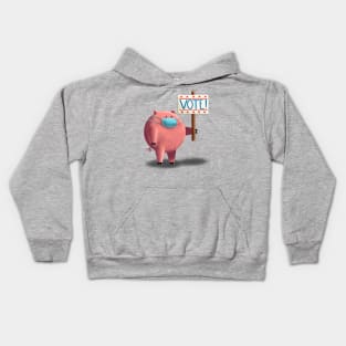 Voter Pig Kids Hoodie